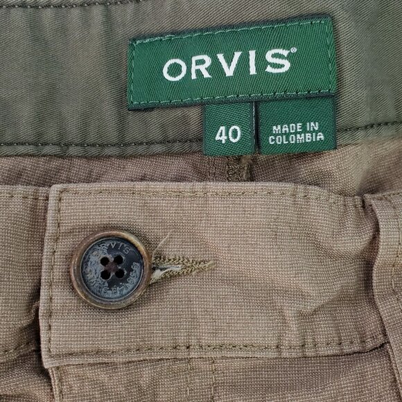 Orvis Mens Size 40 Khaki Shorts Hiking Camping Outdoor Adventure Gorpcore - Picture 5 of 8